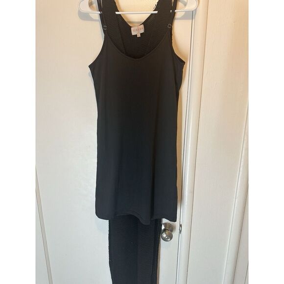 Ciebon Sweater Tank Dress M Black Knit Midi Slip Liner Sleeveless - Picture 7 of 9